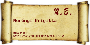 Merényi Brigitta névjegykártya