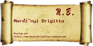 Merényi Brigitta névjegykártya