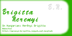 brigitta merenyi business card